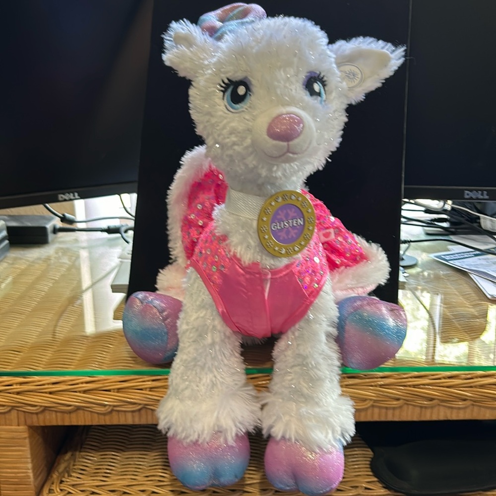 BUILD A BEAR WORKSHOP COLOR GLOW GLISTEN WITH LIGHT UP ANTLERS PLUSHY